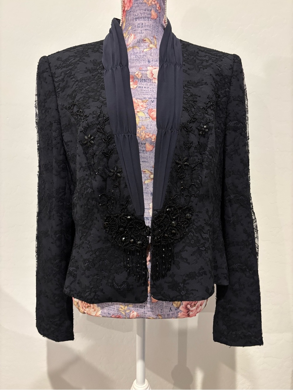 Escada Black Lace Embellished Women's Jacket